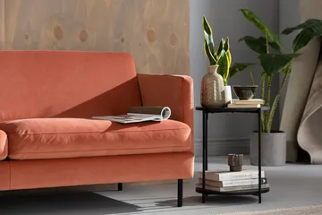 Teodin Hörnsoffa Sammet - Rosa - Möbler - Soffa - Hörnsoffa