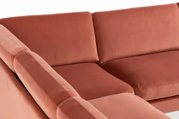 Teodin Hörnsoffa Sammet - Rosa - Möbler - Soffa - Hörnsoffa