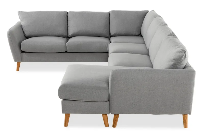 Trend 5-sits Högervänd U-formad Hörnsoffa med divan i Tyg - Grå - Möbler - Soffa - Hörnsoffa - Hörnsoffa med divan