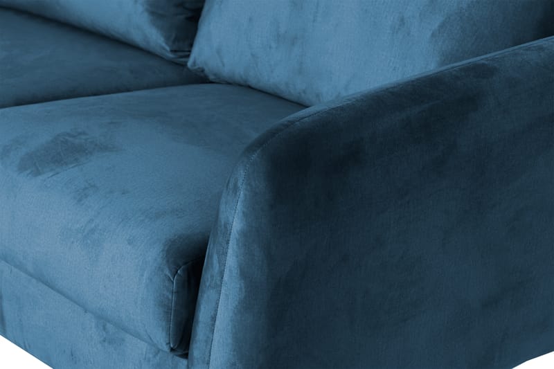 Trend 5-sits Vänstervänd U-formad Hörnsoffa med divan i Sammet - Blå - Möbler - Soffa - Hörnsoffa