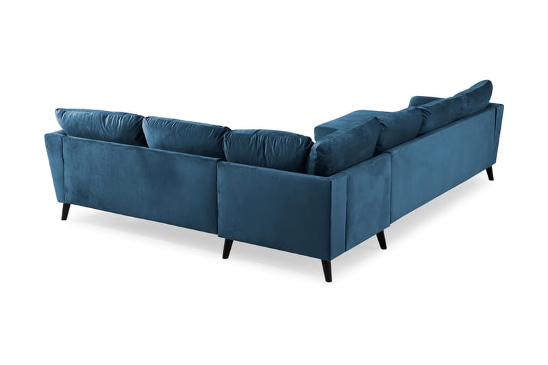 Trend 5-sits Vänstervänd U-formad Hörnsoffa med divan i Sammet - Blå - Möbler - Soffa - Hörnsoffa - Hörnsoffa med divan