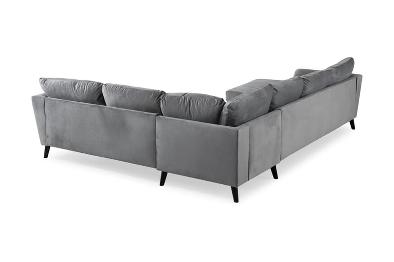 Trend 5-sits Vänstervänd U-formad Hörnsoffa med divan i Sammet - Ljusgrå - Möbler - Soffa - Hörnsoffa