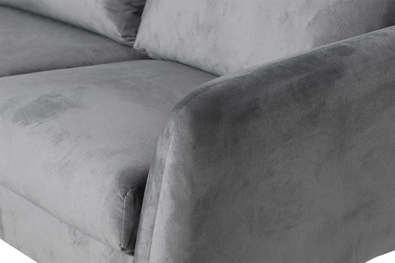 Trend 5-sits Vänstervänd U-formad Hörnsoffa med divan i Sammet - Ljusgrå - Möbler - Soffa - Hörnsoffa