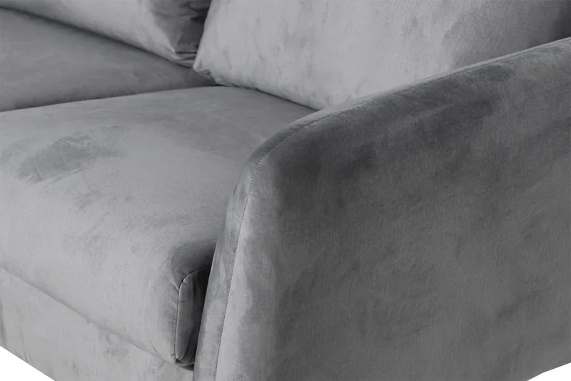 Trend 5-sits Vänstervänd U-formad Hörnsoffa med divan i Sammet - Ljusgrå - Möbler - Soffa - Hörnsoffa - Hörnsoffa med divan