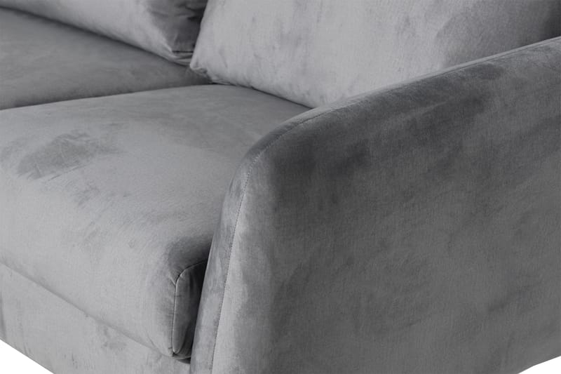 Trend 5-sits Vänstervänd U-formad Hörnsoffa med divan i Sammet - Ljusgrå - Möbler - Soffa - Hörnsoffa - Hörnsoffa med divan