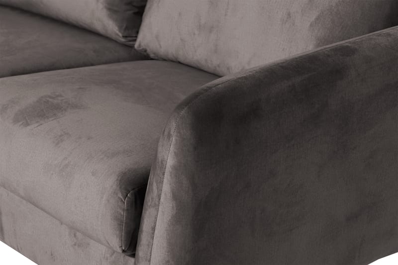 Trend 5-sits Vänstervänd U-formad Hörnsoffa med divan i Sammet - Mörkgrå - Möbler - Soffa - Hörnsoffa