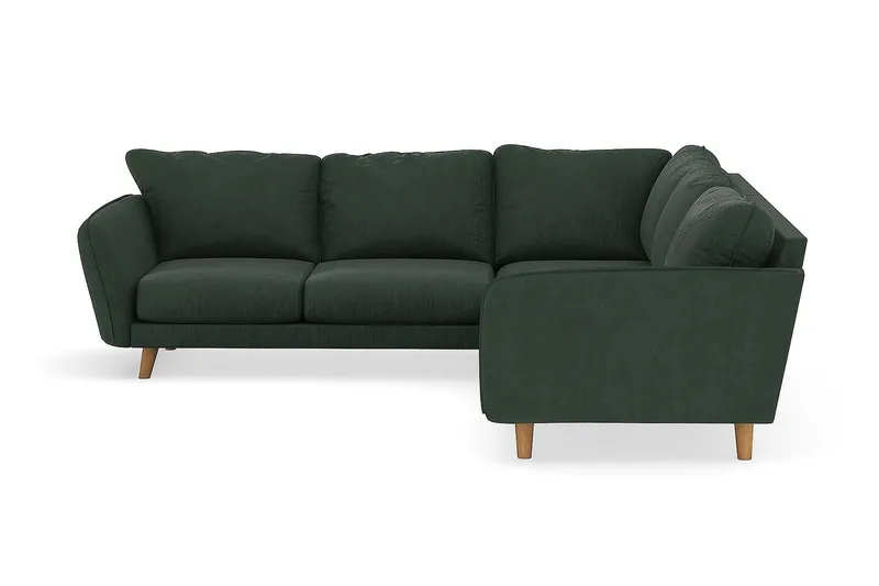 Trend Lyx 6-sits Vändbar L-formad Hörnsoffa i Manchester - Mörkgrön - Möbler - Soffa - Hörnsoffa