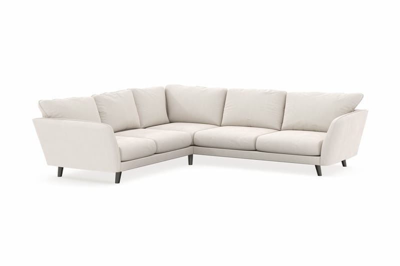 Trend Lyx 6-sits Vändbar L-formad Hörnsoffa i Sammet - Krämvit - Möbler - Soffa - Hörnsoffa