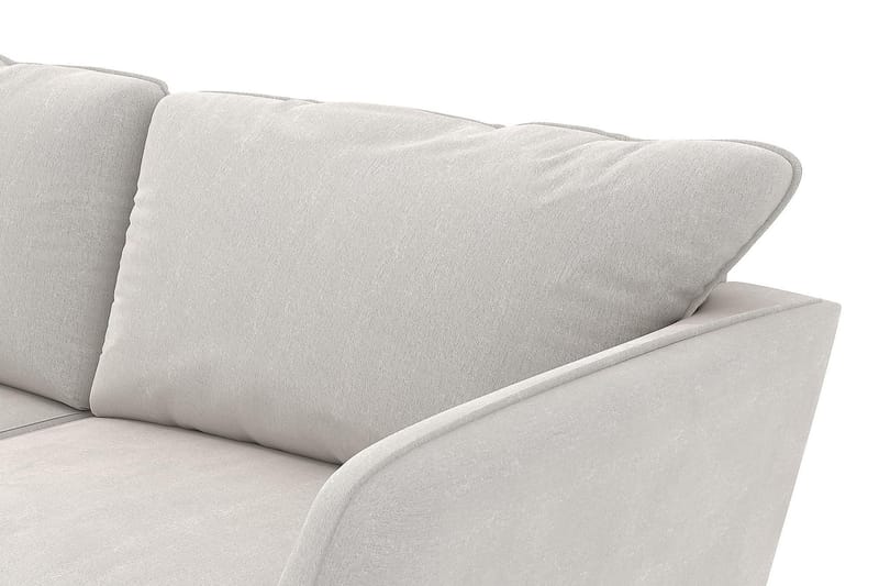 Trend Lyx 6-sits Vändbar L-formad Hörnsoffa i Sammet - Krämvit - Möbler - Soffa - Hörnsoffa