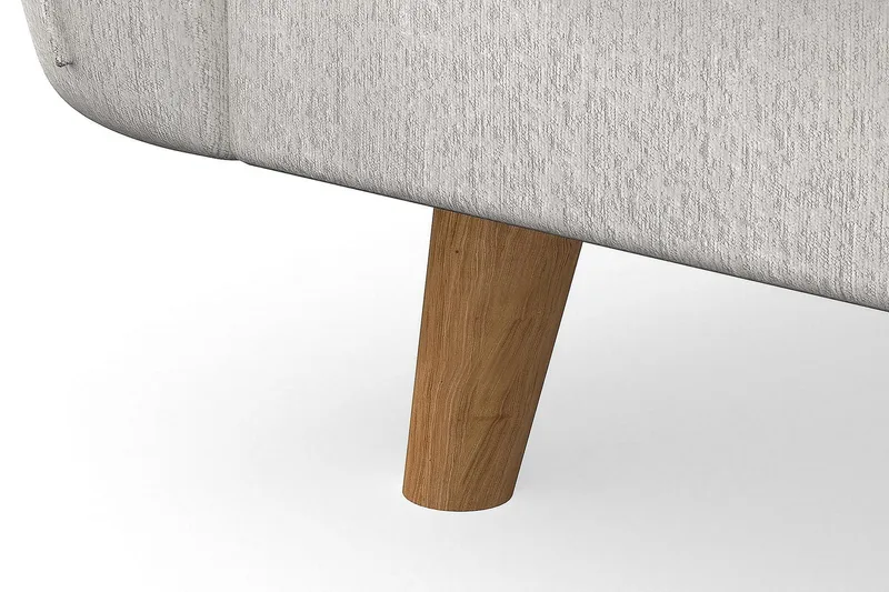 Trend Lyx 6-sits Vändbar L-formad Hörnsoffa i Sammet - Krämvit - Möbler - Soffa - Hörnsoffa