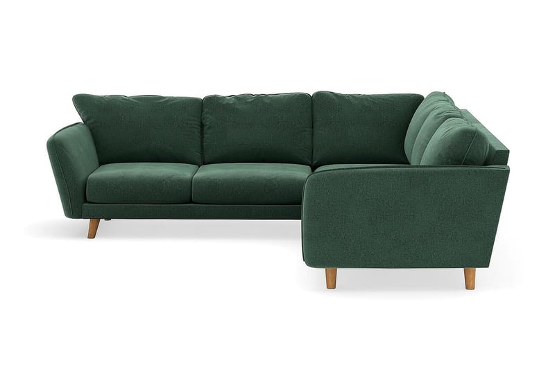Trend Lyx 6-sits Vändbar L-formad Hörnsoffa i Sammet - Mörkgrön - Möbler - Soffa - Hörnsoffa