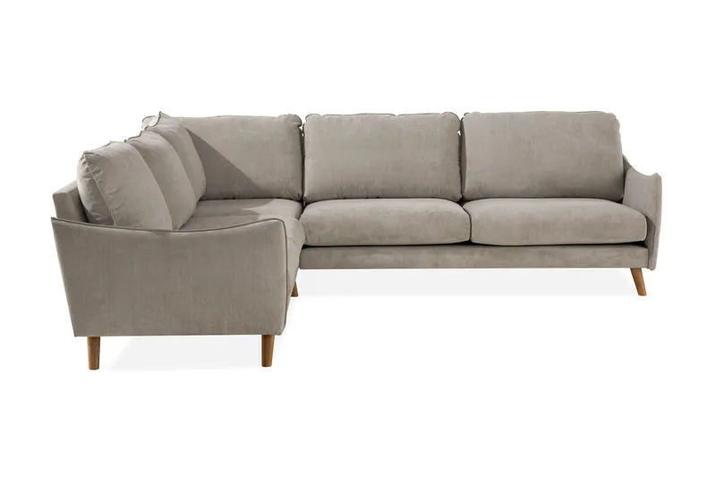 Trend Lyx 6-sits Vändbar L-formad Hörnsoffa i Tyg - Beige - Möbler - Soffa - Hörnsoffa