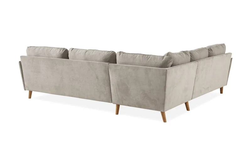 Trend Lyx 6-sits Vändbar L-formad Hörnsoffa i Tyg - Beige - Möbler - Soffa - Hörnsoffa
