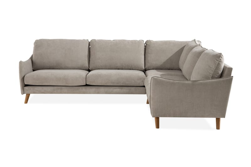 Trend Lyx 6-sits Vändbar L-formad Hörnsoffa i Tyg, Beige