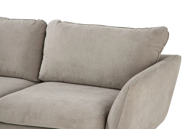 Trend Lyx 6-sits Vändbar L-formad Hörnsoffa i Tyg - Beige - Möbler - Soffa - Hörnsoffa
