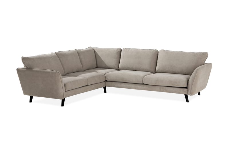 Trend Lyx 6-sits Vändbar L-formad Hörnsoffa i Tyg, Beige