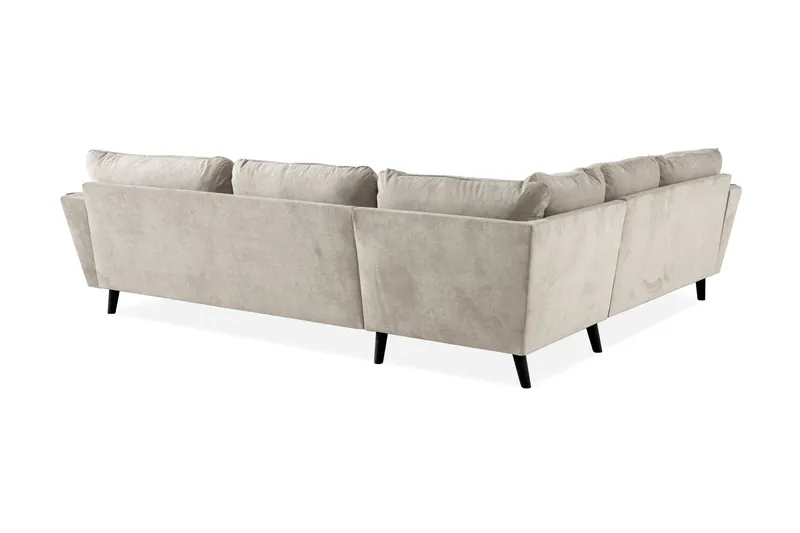 Trend Lyx 6-sits Vändbar L-formad Hörnsoffa i Tyg - Beige - Möbler - Soffa - Hörnsoffa
