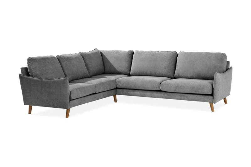 Trend Lyx 6-sits Vändbar L-formad Hörnsoffa i Tyg - Grå - Möbler - Soffa - Hörnsoffa