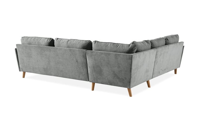 Trend Lyx 6-sits Vändbar L-formad Hörnsoffa i Tyg - Grå - Möbler - Soffa - Hörnsoffa