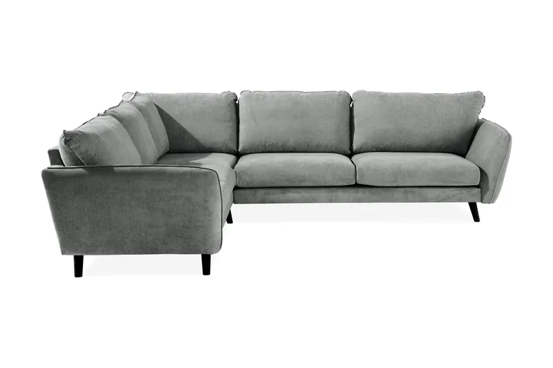 Trend Lyx 6-sits Vändbar L-formad Hörnsoffa i Tyg - Grå - Möbler - Soffa - Hörnsoffa