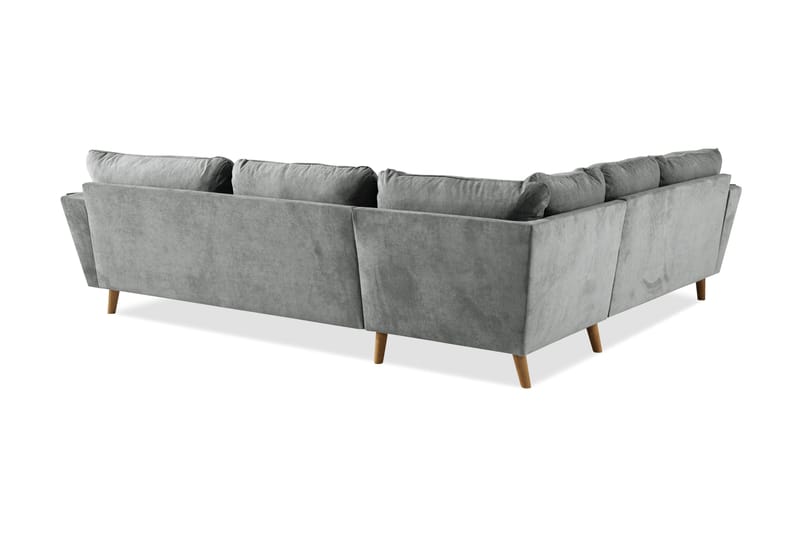 Trend Lyx 6-sits Vändbar L-formad Hörnsoffa i Tyg - Grå - Möbler - Soffa - Hörnsoffa
