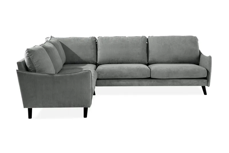 Trend Lyx 6-sits Vändbar L-formad Hörnsoffa i Tyg, Grå
