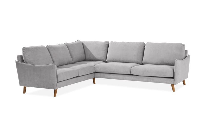 Trend Lyx 6-sits Vändbar L-formad Hörnsoffa i Tyg - Ljusgrå - Möbler - Soffa - Hörnsoffa