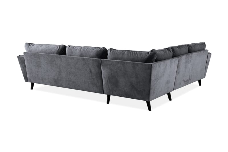 Trend Lyx 6-sits Vändbar L-formad Hörnsoffa i Tyg - Mörkgrå - Möbler - Soffa - Hörnsoffa