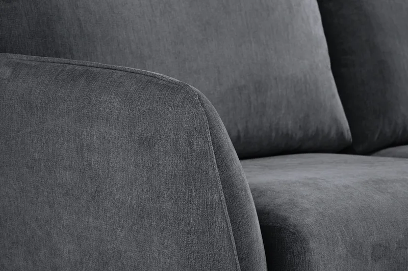 Trend Lyx 6-sits Vändbar L-formad Hörnsoffa i Tyg - Mörkgrå - Möbler - Soffa - Hörnsoffa