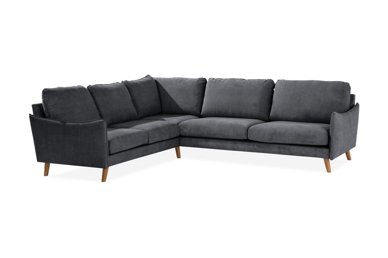 Trend Lyx Hörnsoffa Vändbar - Mörkgrå/Ek - Möbler - Soffa - Hörnsoffa