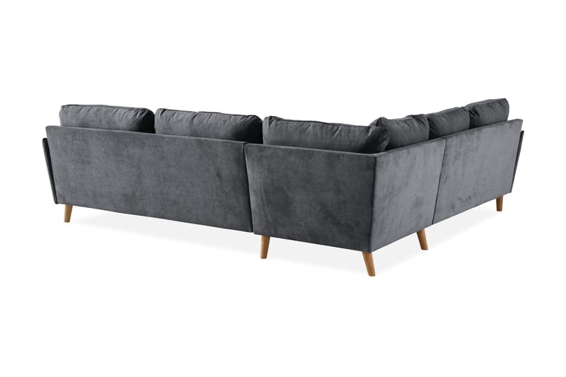 Trend Lyx Hörnsoffa Vändbar - Mörkgrå/Ek - Möbler - Soffa - Hörnsoffa