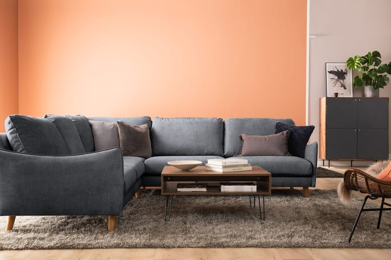Trend Lyx Hörnsoffa Vändbar - Mörkgrå/Svart - Möbler - Soffa - Hörnsoffa
