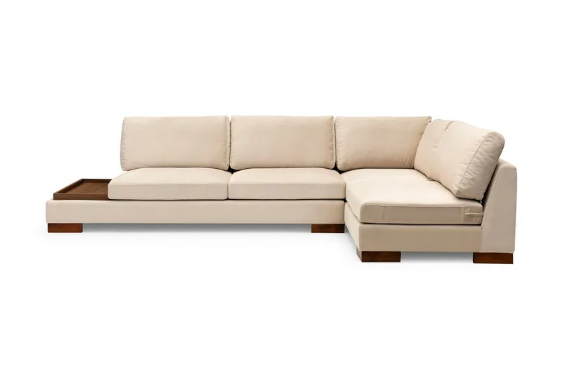 Tulima Soffa med Schäslong Höger, Beige/Natur