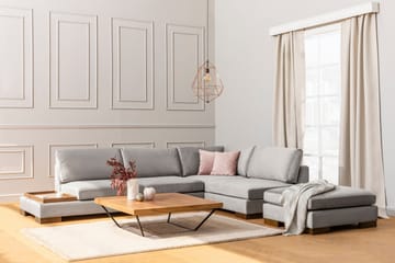Tulima Soffa med Schäslong Höger - Ljusgrå/Natur - Möbler - Soffa - Hörnsoffa