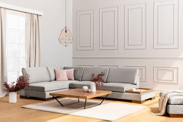 Tulima Soffa med Schäslong m Pall Vänster - Ljusgrå/Natur - Möbler - Soffa - Hörnsoffa