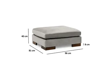 Tulima Soffa med Schäslong m Pall Höger - Ljusgrå/Natur - Möbler - Soffa - Hörnsoffa