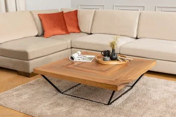 Tulima Soffa med Schäslong m Pall Vänster - Beige/Natur - Möbler - Soffa - Hörnsoffa