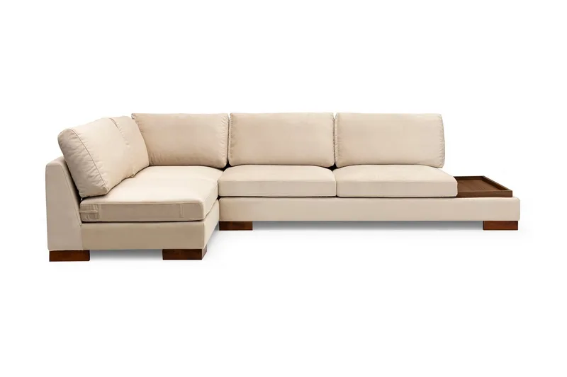 Tulima Soffa med Schäslong Vänster, Beige/Natur