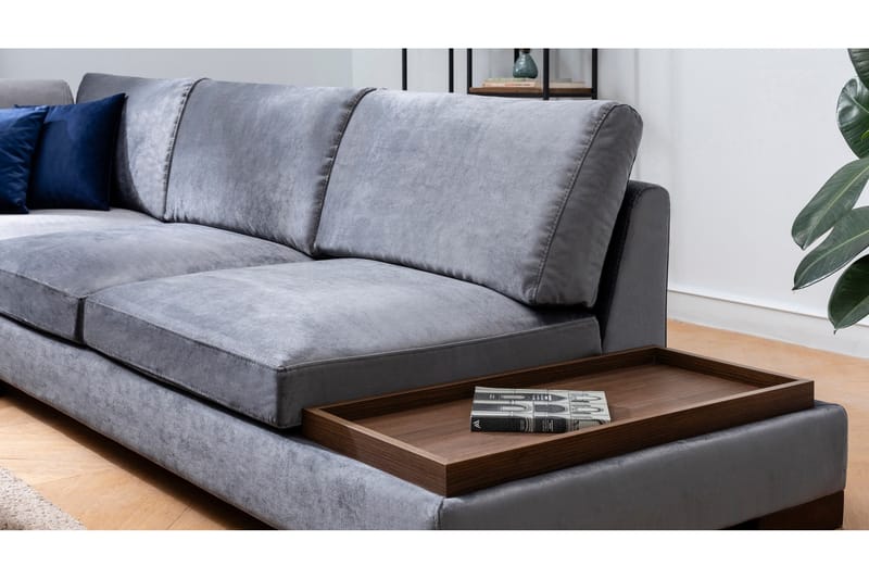 Tulima Soffa med Schäslong Vänster - Mörkgrå/Natur - Möbler - Soffa - Hörnsoffa