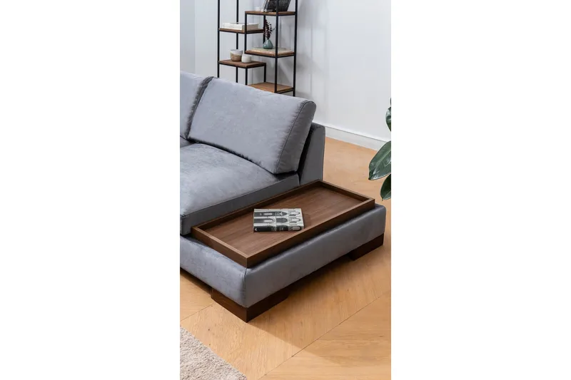 Tulima Soffa med Schäslong Vänster - Mörkgrå/Natur - Möbler - Soffa - Hörnsoffa