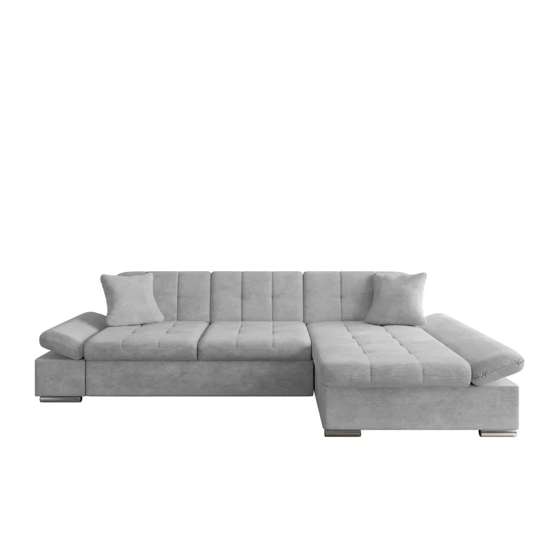 Vananda 3-sits Soffa med divan höger och förvaring, grå