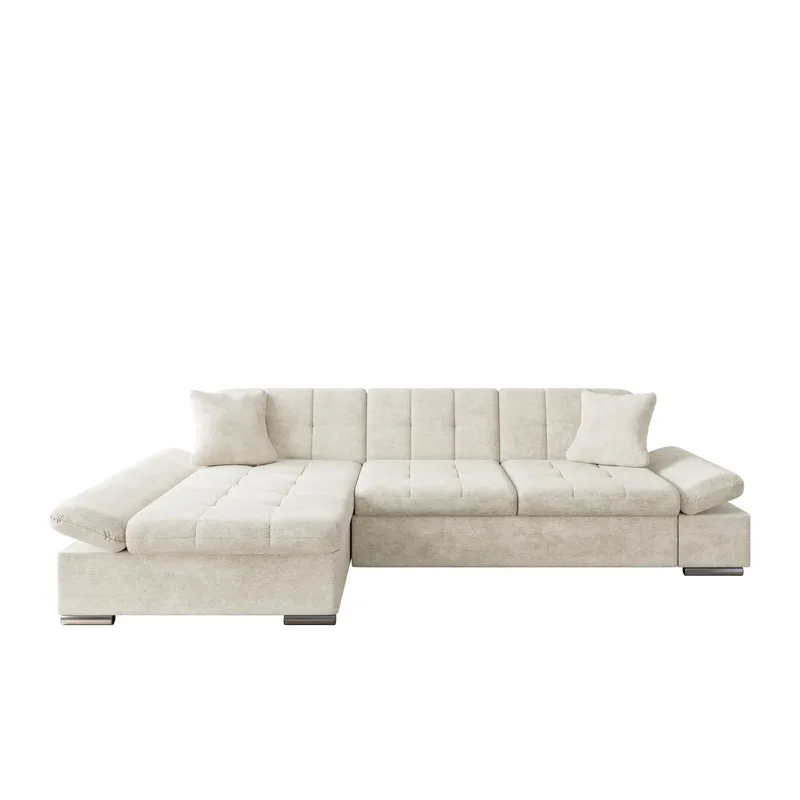 Vananda 3-sits Soffa med divan vänster och förvaring, beige