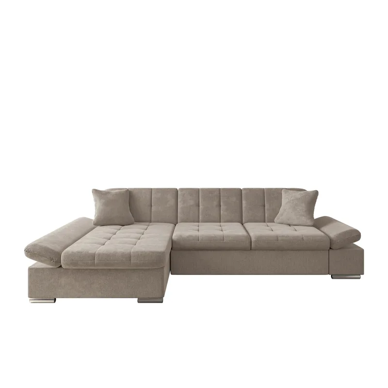 Vananda 4-sits Soffa med Schäslong Vänster, Mörkbeige