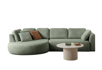 Venezia Hörnsoffa 310x75x105 cm - Liquid Green - Möbler - Soffa - Hörnsoffa
