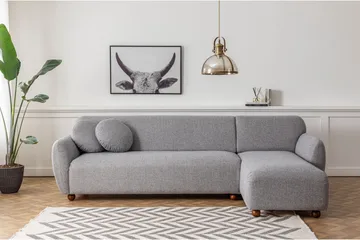 Whitecliffs Divansoffa 3-sits - Grå - Möbler - Soffa - Divansoffor & schäslongsoffa - 3 sits soffa med divan