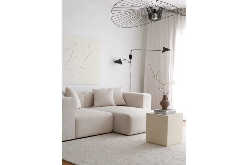 Yolo Hörnsoffa 2-sits - Vit - Möbler - Soffa - Hörnsoffa - Hörnsoffa med divan