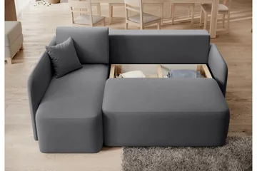 Hadson 3-sits Soffa med Divan - Mörkgrå - Möbler - Soffa - Divansoffor & schäslongsoffa