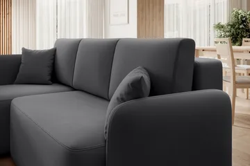 Hadson 3-sits Soffa med Divan - Mörkgrå - Möbler - Soffa - Divansoffor & schäslongsoffa