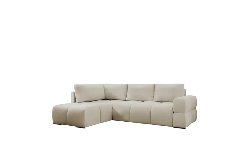 Hardam Bäddsoffa med Schäslong 3-sits i Chenille, Beige