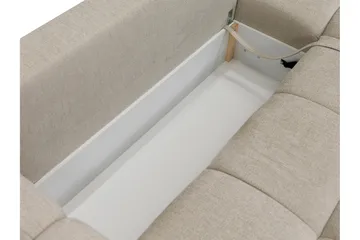 Hardam Bäddsoffa med Schäslong 3-sits i Chenille - Brun - Möbler - Soffa - Bäddsoffa
